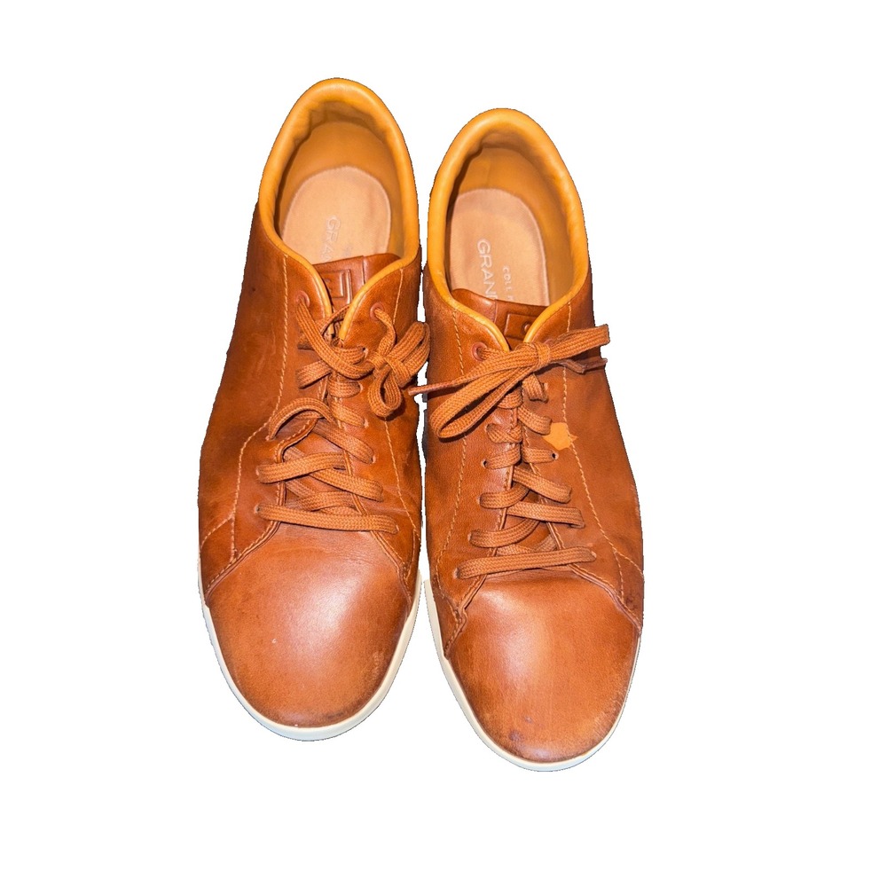 Cole Haan GrandPro Leather Sneakers Cognac smart Casual Comfort Shoes 12 W mens
